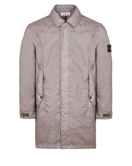 Stone Island Gray Long Jacket Polyamide for men