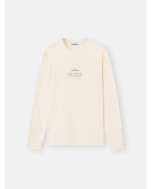 Stone Island White 2100003 Organic Cotton Jersey for men