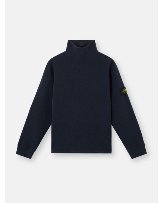 Stone Island Blue 6100045 Ribbed Wool Nylon for men