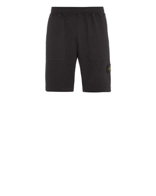 Stone Island Black Fleece Bermuda Shorts Cotton for men