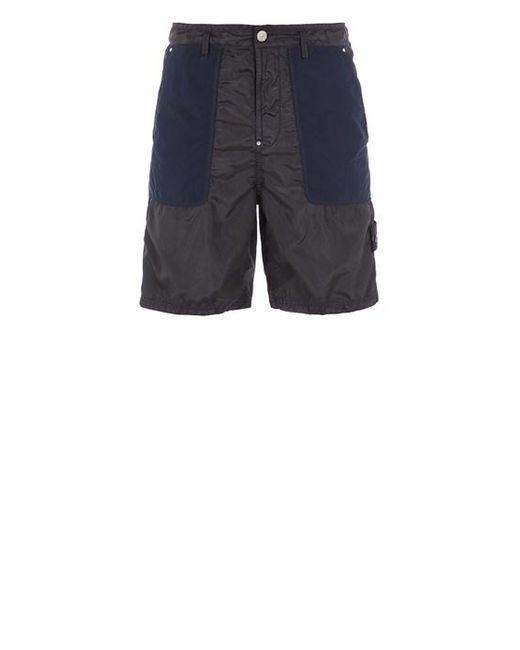 Stone Island Blue Bermuda Shorts Polyester for men