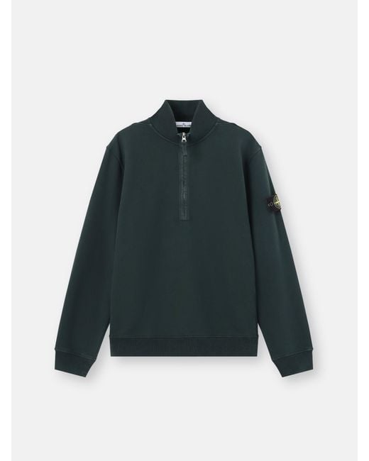 Stone Island Green 6100068 Brushed Organic Cotton Fleece for men