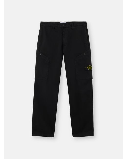 Stone Island Black 3100030 Stretch Organic Cotton Satin for men