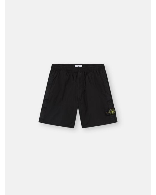 Stone Island Black L100001 Stretch Cotton Tela 'Paracadute' for men