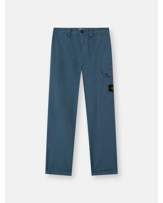 3100011 Organic Cotton Ripstop Stone Island de hombre de color Blue