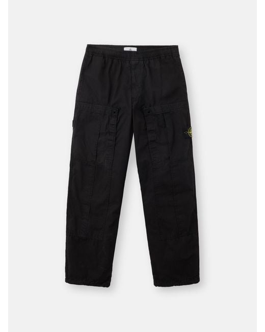 Stone Island Black 3100007 Mercerised Organic Cotton Ripstop for men