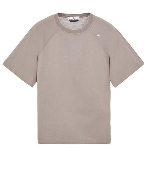 Stone Island Gray Short Sleeve T-shirt Cotton for men