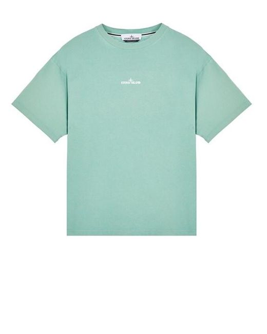 Stone Island Green Short Sleeve T-shirt Cotton for men