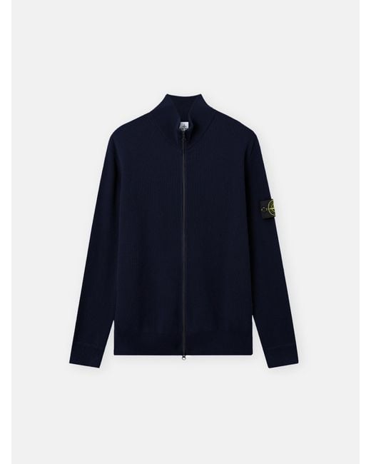 Stone Island Blue 5100126 Ribbed Soft Organic Cotton for men