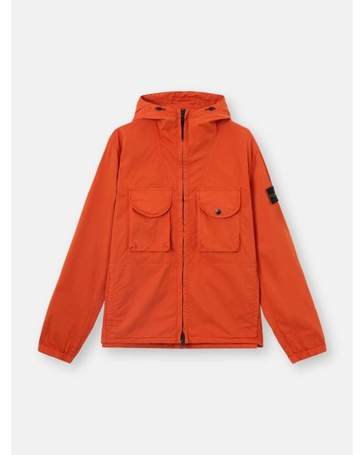 Stone Island Orange 1200004 Stretch Organic Cotton Twill for men