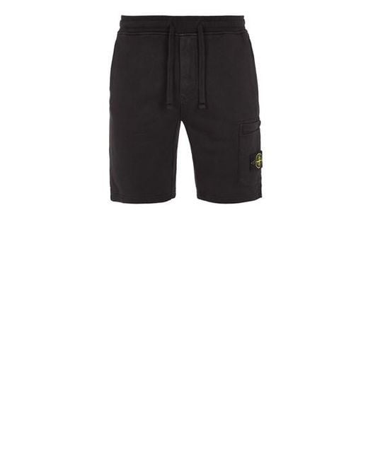 Stone Island Black Fleece Bermuda Shorts Cotton for men