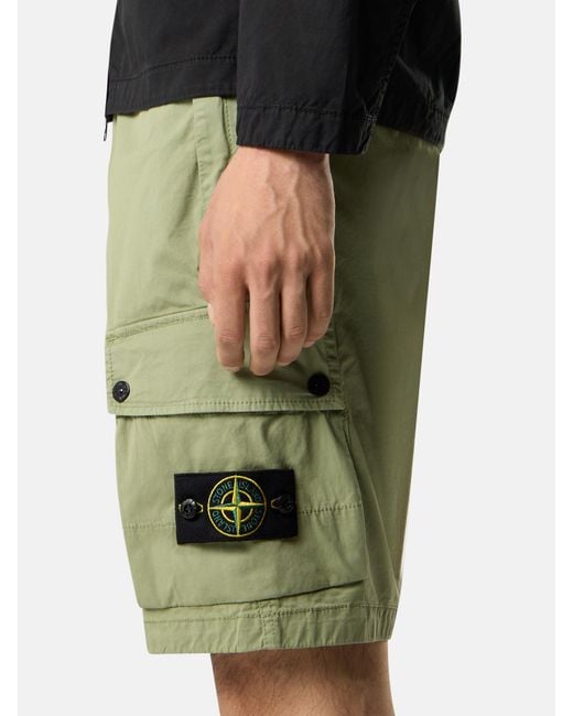 Stone Island Green L100011 Supima Cotton Twill Stretch-Tc for men