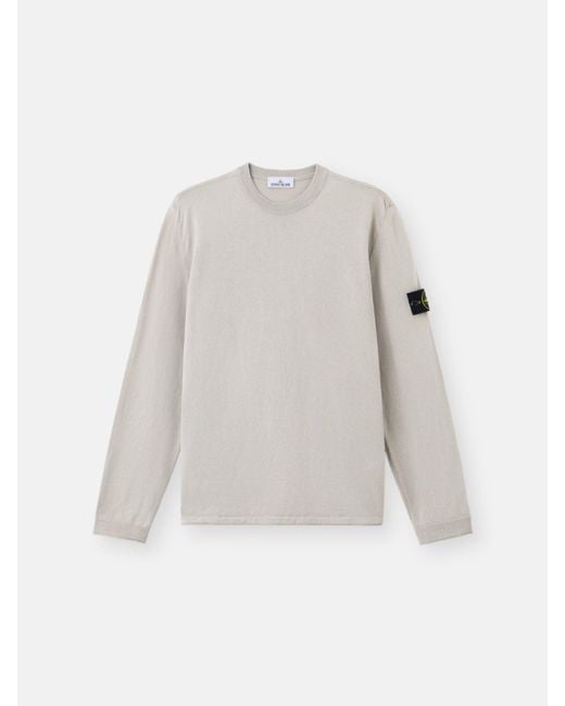 Stone Island White 5100062 Light Raw Hand Organic Cotton for men