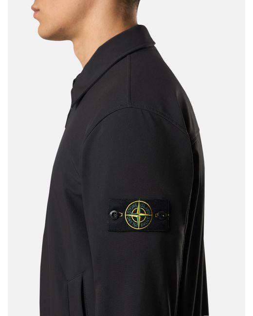 Q100003 Soft Shell-R E. Dye Technology, Recycled Polyester Stone Island de hombre de color Black