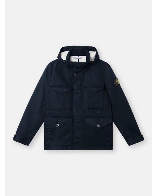 Stone Island Blue 4100064 Raso Gommato 3L, Organic Cotton for men