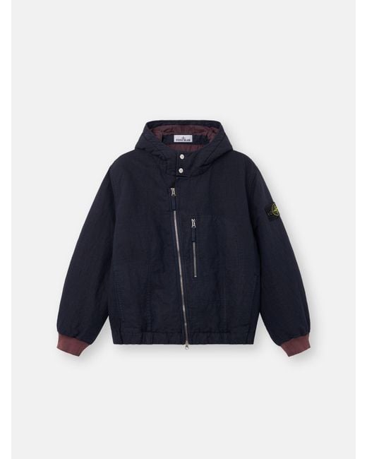 Stone Island Blue 4100042 Diagonal Cotton Wool-Tc for men