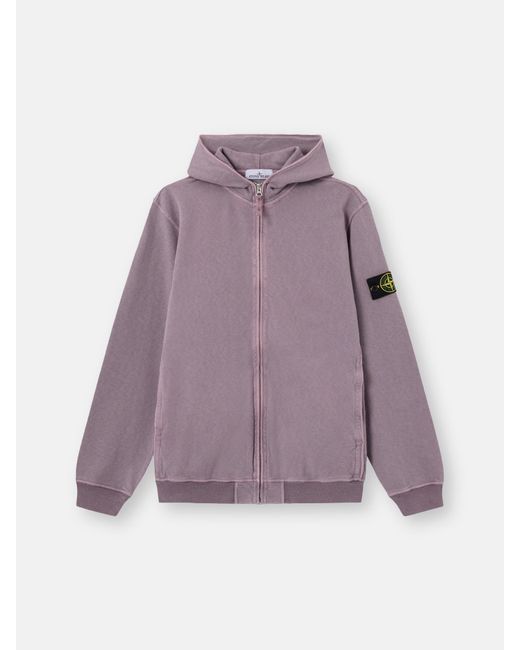 Stone Island Purple 6100032 Malfilé Fleece 'Old' Effect for men
