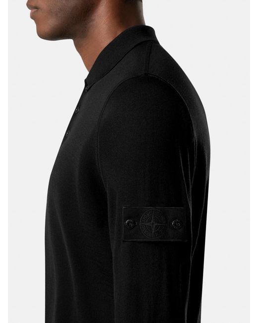 5100076 Pure Light Rws Wool Ghost Stone Island de hombre de color Black