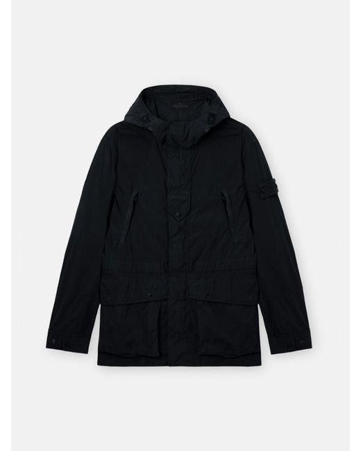Stone Island Black Q100024 Nylon Smerigliato S. I. Ghost for men