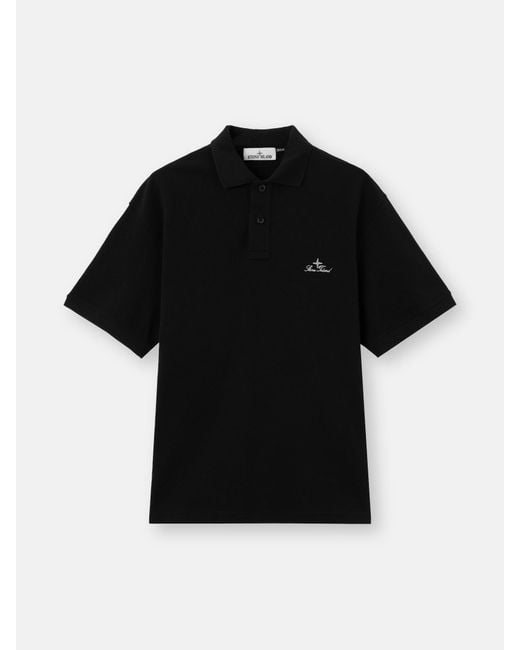 Stone Island Black 2200002 50/2 Organic Cotton Piqué for men