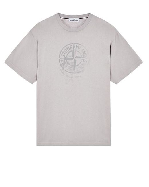 Stone Island White Short Sleeve T-shirt Cotton for men