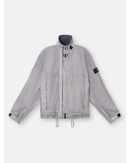 Stone Island Gray 4100039 Raw Linen Plated-Ovd for men