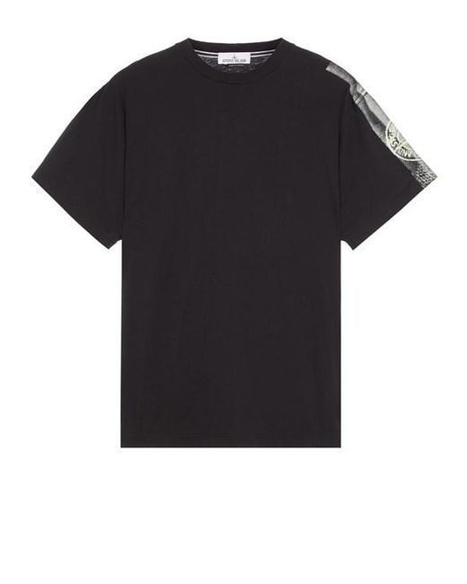 Stone Island Black Short Sleeve T-shirt Cotton for men