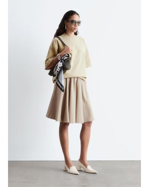 & Other Stories Natural Oversized Cotton T-Shirt