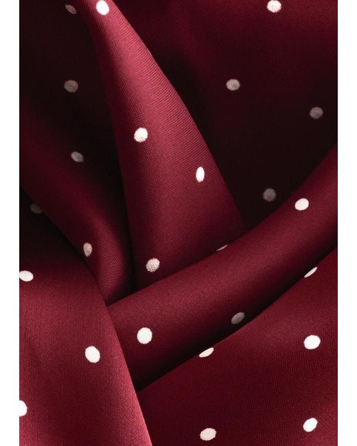 & Other Stories Red V-Neck Wrap Dress