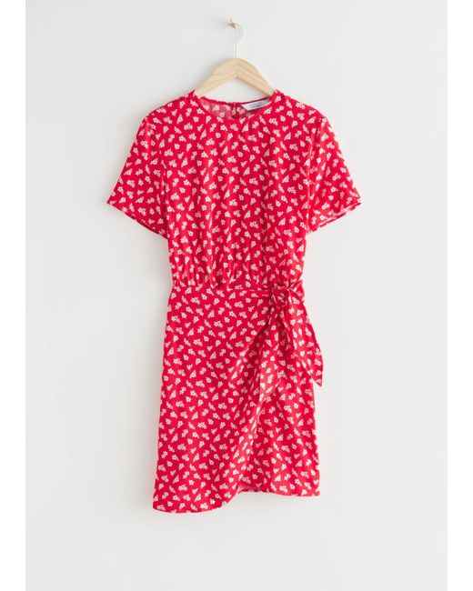 \u0026 Other Stories Knot Detail Mini Dress 