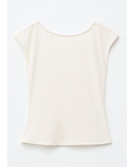 & Other Stories White Fitted Open-Back T-Shirt