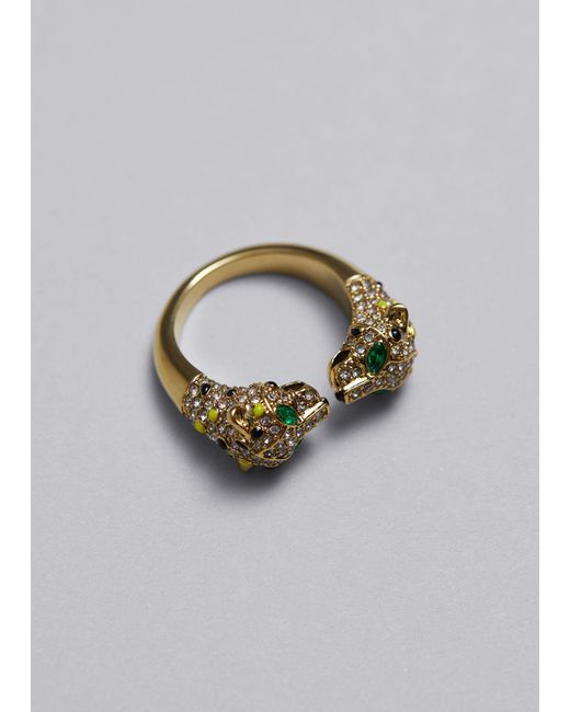 & Other Stories Metallic Jaguar Ring