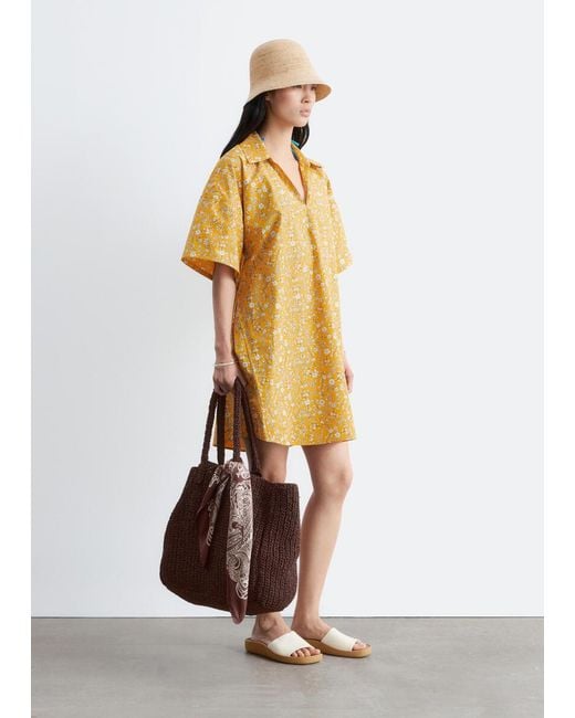 & Other Stories White Cotton Mini Dress