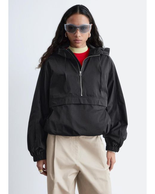 & Other Stories Black Hooded Anorak