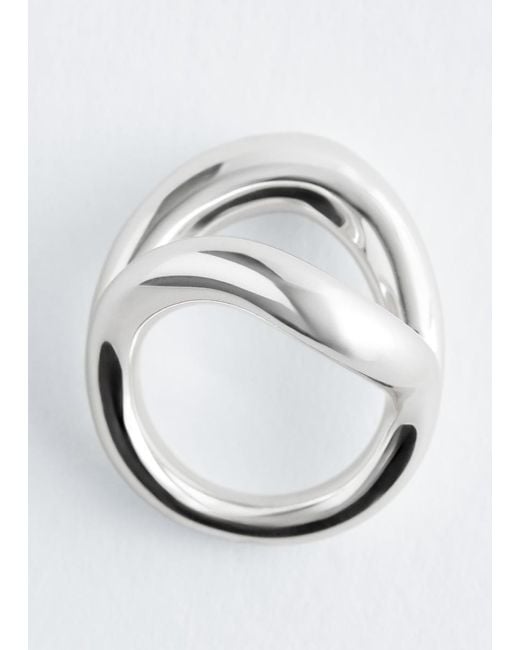 & Other Stories White Irregular Ring