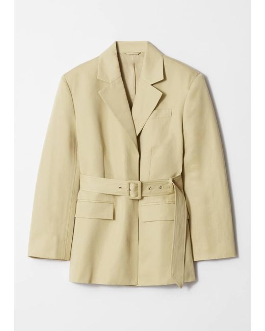 & Other Stories Natural Belted Blazer