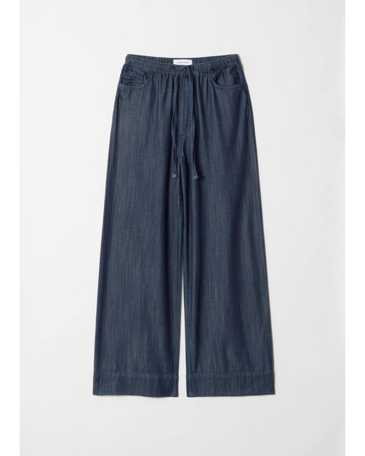 & Other Stories Blue Wide-Leg Drawstring Jeans