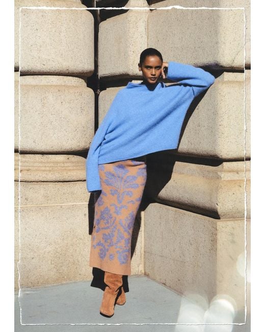 Pull À Col Montant En Maille D'Alpaga & Other Stories en coloris Blue