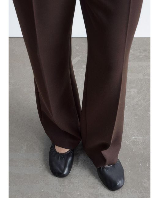 & Other Stories White Tailored Press Crease Trousers