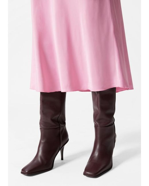 Jupe Midi En Satin & Other Stories en coloris Pink