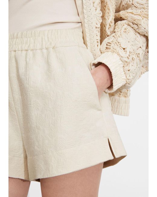 & Other Stories Natural Jacquard Shorts
