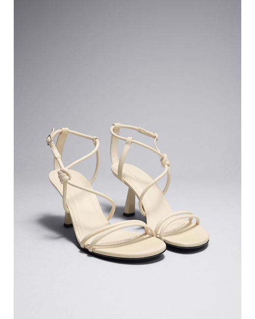 & Other Stories Natural Knotted Heeled Sandals