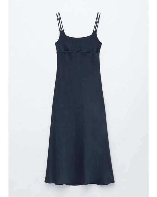 & Other Stories Blue Double-Strap Slip Dress