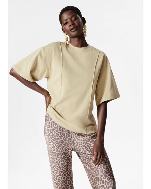 & Other Stories Natural Structured T-Shirt