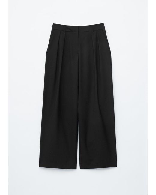 & Other Stories Blue Wool-Blend Tailored Trousers