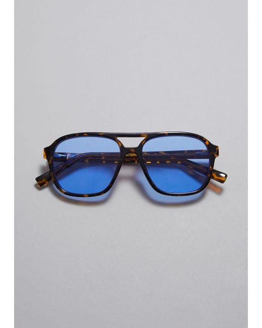 & Other Stories Blue Aviator-frame Sunglasses