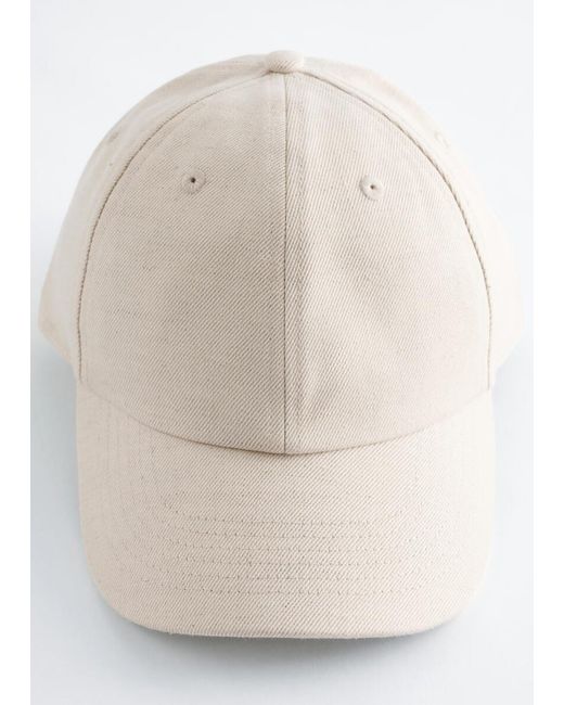 & Other Stories White Cotton-Linen Baseball Cap