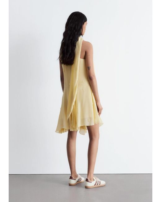 & Other Stories Natural One-Shoulder Mini Dress