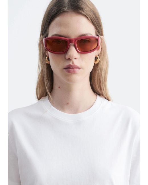& Other Stories White Cotton Crew-Neck T-Shirt