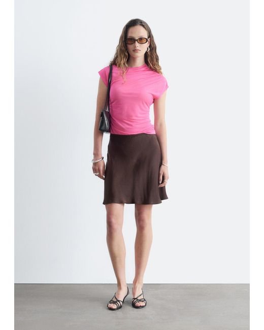 & Other Stories Pink Gathered Top